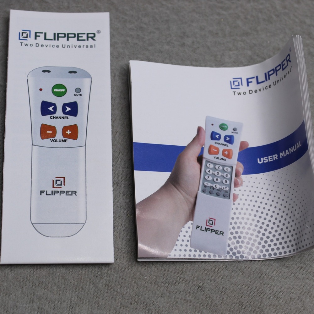 Flipper Big Button Remote Universal TV STB White Good V9.3 Two Device Control